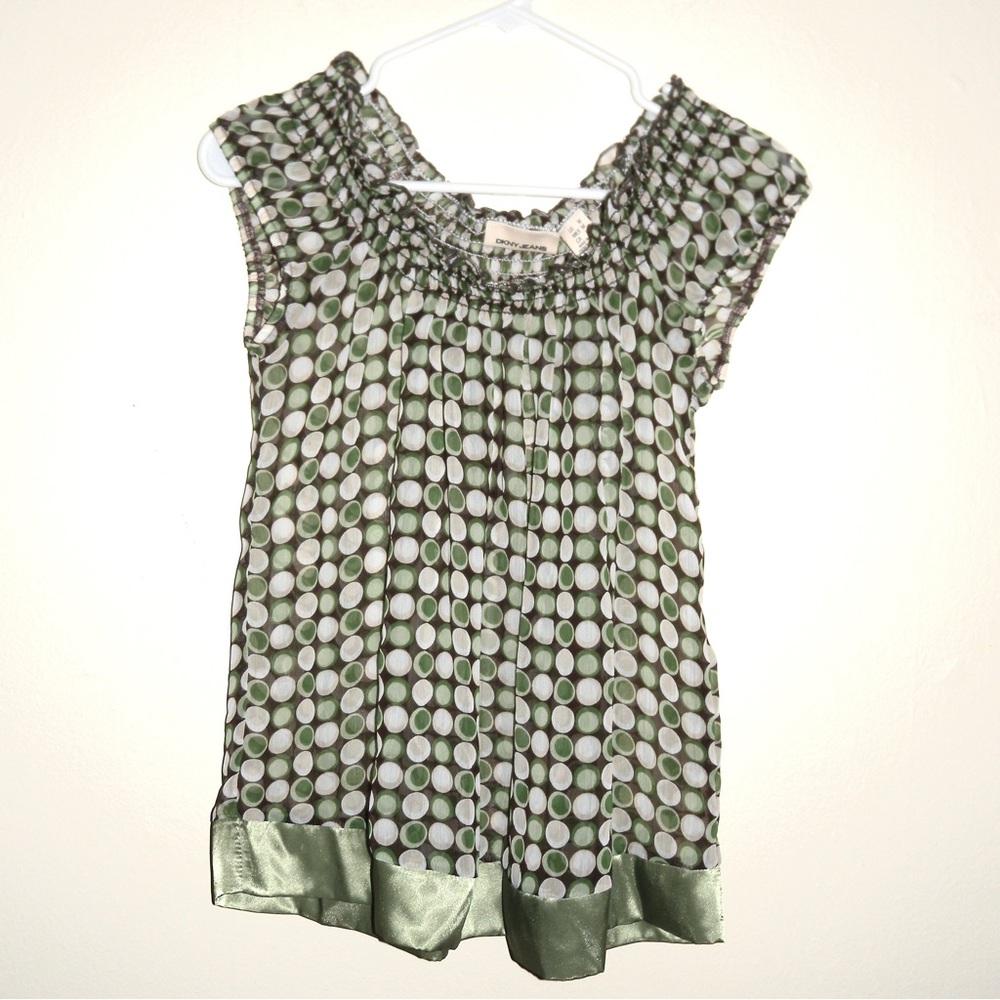 DKNY Sheer Blouse, Polka-dots